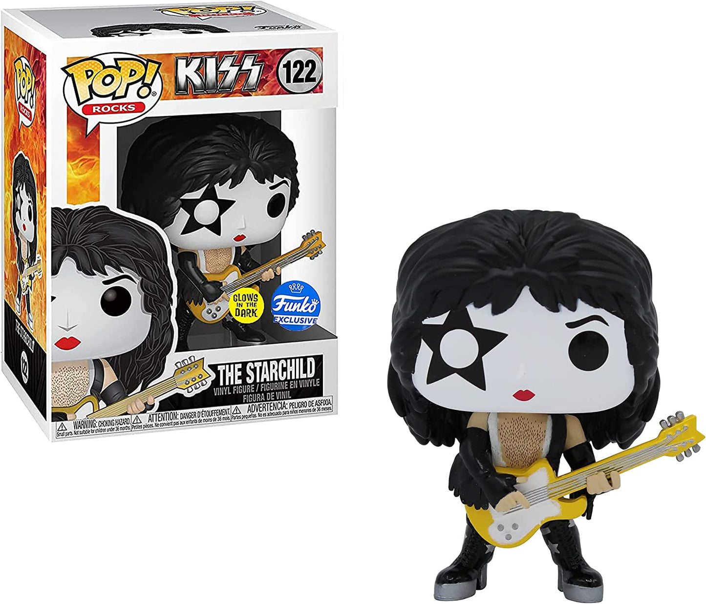 Funko Pop! Kiss 122 Paul Stanley The Starchild - Glow in the dark