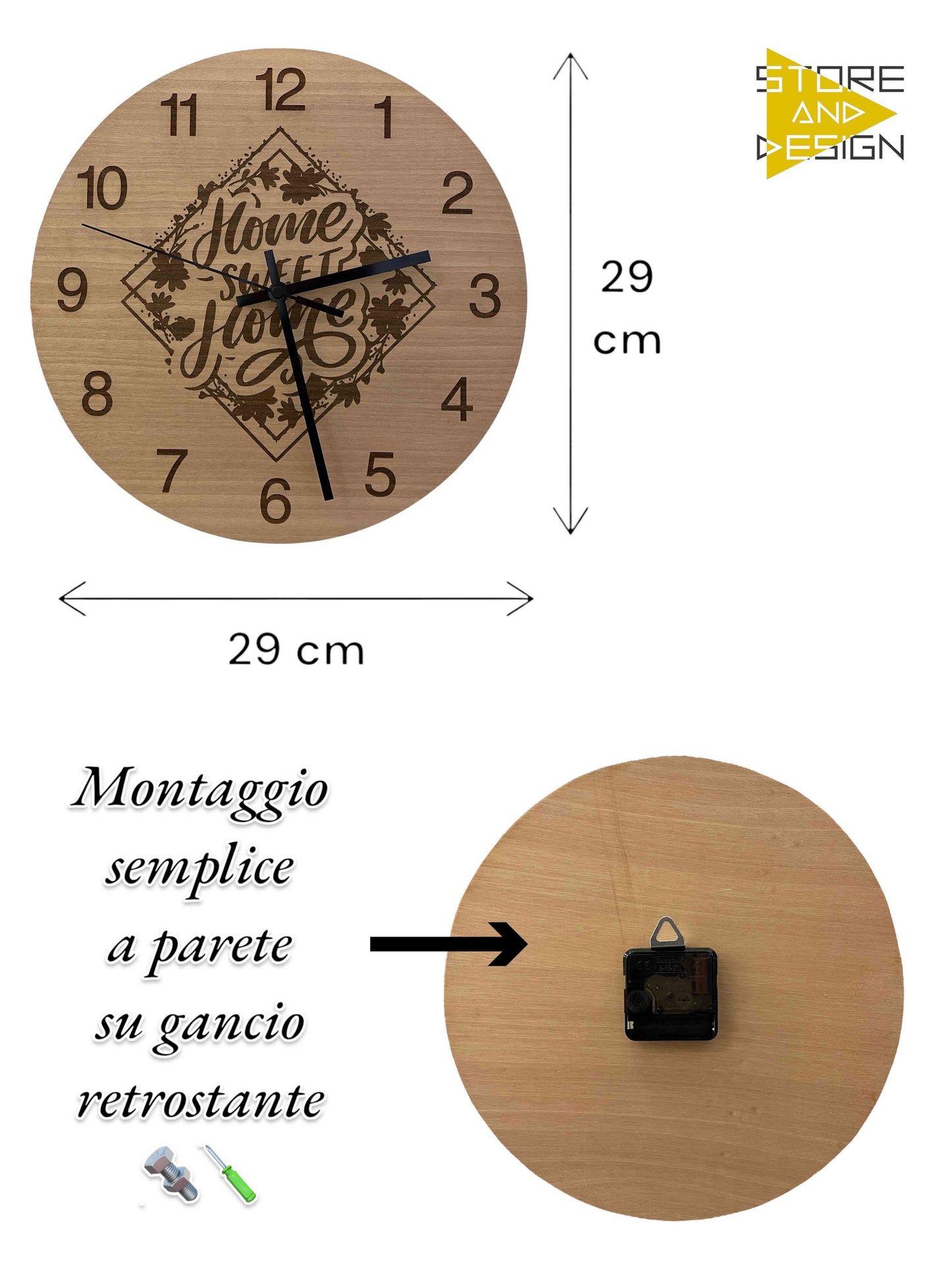 Orologio da parete Home Sweet Home