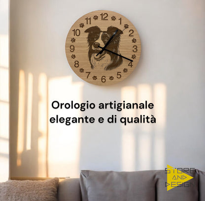 Orologio da parete Border Collie